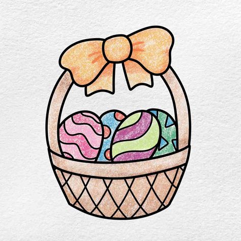 Find out how to make an easter basket drawing. Easter Basket Drawing, Make An Easter Basket, Basket Drawing, Drawings Easy, About Easter, Easter Basket, Easter Baskets, Easy Drawings, How To Make An