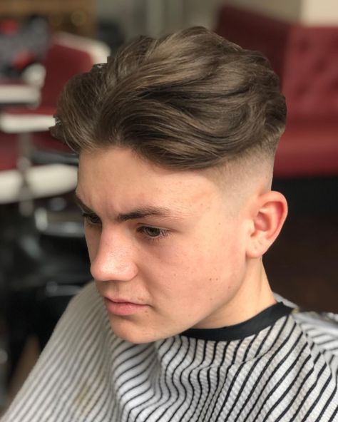 Men's Hair, Haircuts, Fade Haircuts, short, medium, long, buzzed, side part, long top, short sides, hair style, hairstyle, haircut, hair color, slick back, men's hair trends, disconnected, undercut, pompadour, quaff, shaved, hard part, high and tight, Mohawk, trends, nape shaved, hair art, comb over, faux hawk, high fade, retro, vintage, skull fade, spiky, slick, crew cut, zero fade, pomp, ivy league, bald fade, razor, spike, barber, bowl cut, 2020, hair trend 2019, men, women, girl, boy, crop Curtain Haircut, Middle Part Haircut, Center Part Hairstyles, Mid Fade Haircut, Haircut Parts, Middle Part Hairstyles, Korean Short Hair, Undercut Pompadour, Disconnected Undercut