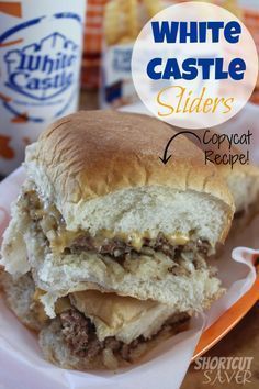 White Castle Sliders, White Castle Burgers, Hamburger Sliders, Ground Chuck, Hawaiian Roll Sliders, Homemade Rolls, White Castle, Hawaiian Rolls, Slider Recipes