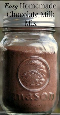 Homemade Chocolate Milk, Chocolate Milk Mix, Homemade Dry Mixes, Cookies Cupcake, Homemade Pantry, Frugal Recipes, Homemade Hot Chocolate, Snacks Saludables, Homemade Spices