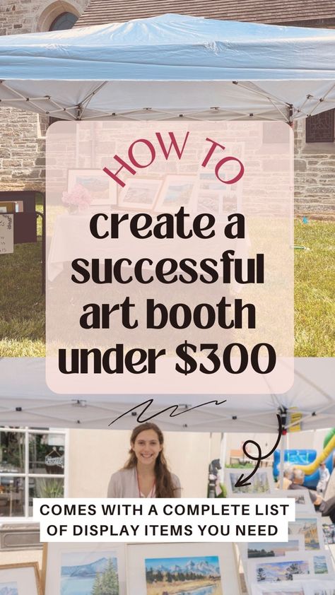 Unsure how to set up an art booth?

 In this article I'll walk you through everything you need to know when considering to sell art at festivals. From five lessons I learned through selling art- to a list of everything you need for a booth, you will be set up to make a profit. Craft Fair Signage, Art Vendor Display, Art Booth Ideas, Artist Booth Display, Vender Booth Ideas Display, Art Booth Display Ideas, Art Display Ideas Exhibitions, Art Show Display, Art Festival Booth Display