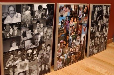 How To: Canvas Photo Collages Collages Ideas, Photo Collage Board, Photo Collage Canvas, Idea Room, Canvas Collage, Collage Board, Photo Collages, Photo Projects, Picture Collage