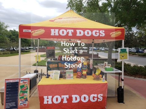 Hot Dog Trailer Ideas, Vending Tent Ideas, Hot Dog Stand Ideas Food Truck, Hot Dog Cart Business, Diy Hot Dog Stand, Hot Dog Stand Ideas, Hot Dog Food Truck, Festival Vendor, Hot Dog Vendor