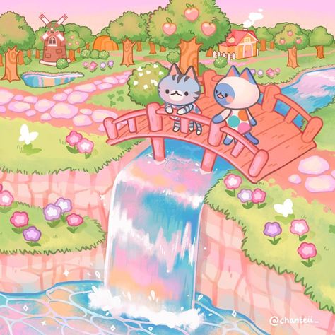 🌷 Butter the cat 🌷 on Instagram: “🌼 Lovely Day Animal Crossing 🌸 . Hello frens! I really proud of this piece ^u^ I can imagine Lolly and Mitzi having a really nice chat…” Skórki Minecraft, Art Mignon, Animal Crossing Fan Art, Animal Crossing Villagers, Animal Crossing Game, Arte Inspo, School Memes, Cute Kawaii Drawings, Dibujos Cute