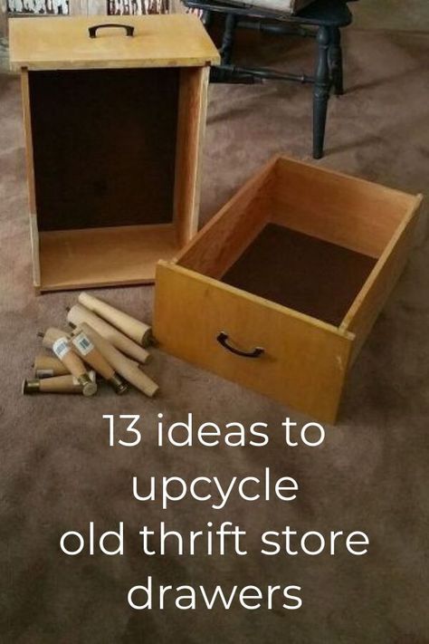 Drawer Table Diy, Recycling Furniture Ideas, Recycle Furniture Ideas Upcycling, Repurpose Old Drawers Diy Ideas, Recycle Old Drawers, Shelf Made From Drawers, Recycled Drawers Upcycling, Drawer Into Table, Repurposed Desk Drawers