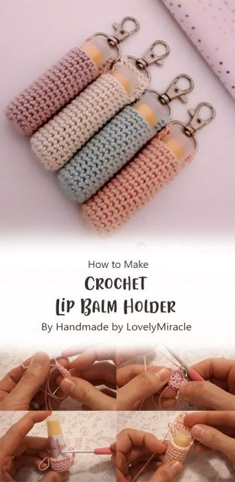 4 Lip Balm Holder Free Crochet Ideas - Carolinamontoni.com Amigurumi Patterns, Selling Crochet Items, Crochet Yarn Holder, Crochet Projects To Sell, Crochet Craft Fair, Bookmark Crochet, Selling Crochet, Crochet Car, Popular Crochet