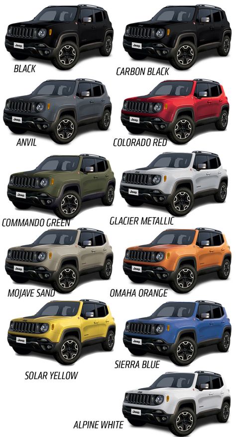 2015 Jeep Renegade Will Come In A Big Selection Of Great Colors Jeep Renegade Trailhawk, Sierra Blue, Car Jeep, 2015 Jeep Renegade, Black Sign, 2016 Jeep, 2015 Jeep, Jeep Patriot, Jeep Lover