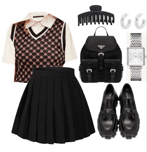 Preppy High School Outfits, Alt Preppy Outfits, Polyvore Outfits Vintage, Preppy Png, Rich Girl Outfits, Preppy Outfits For School, Outfit Polyvore, Outfits School, Estilo Preppy