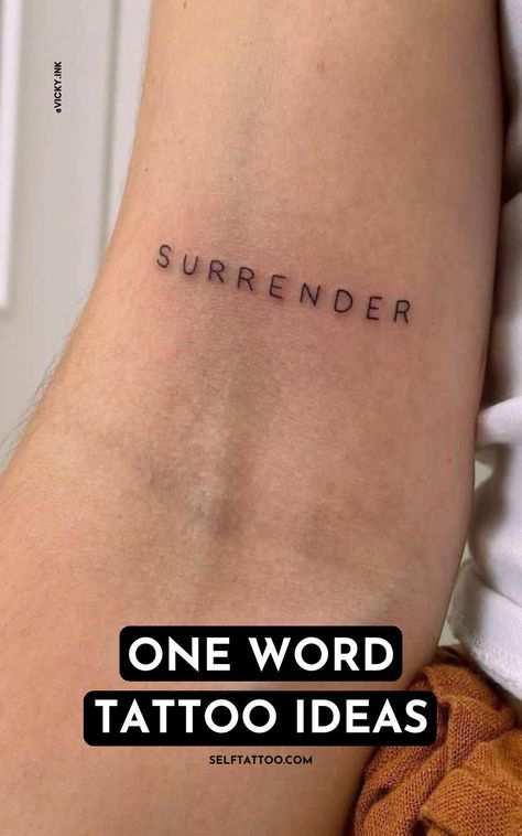 Single Words Tattoos, Fonts For Word Tattoos, Small Tattoo Word Ideas, Breathe In French Tattoo, Meaningful Words To Get Tattooed, Simple Word Tattoos With Meaning, Be Present Tattoo Ideas, Tattoo Meaningful Words, The Word Beautiful Tattoo