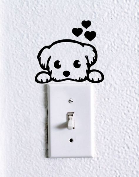 40 Cute and Creative Home Switchboard Art Installation - Bored Art Switchboard Art, Switch Board Art, Light Switch Decal, Simple Wall Paintings, Reka Bentuk Dalaman, Wall Drawings, Creative Wall Painting, Wall Art Diy Paint, Diy Wand