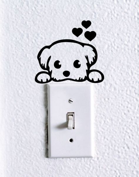 40 Cute and Creative Home Switchboard Art Installation - Bored Art Switchboard Art, Switch Board Art, Light Switch Decal, Simple Wall Paintings, Reka Bentuk Dalaman, Creative Wall Painting, Wall Art Diy Paint, Diy Wall Painting, Diy Wand