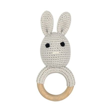 Kids Toys Handmade Rattle Crochet Rabbit Rattle Toy Kid Bunny Deer Teething Ring Rattle Toys Baby Toys, Size:One size, Clear Crocheted Rabbit, Rabbit Rattle, Rattle Crochet, Deer Graphic, Handmade Kids Toys, Deer Animal, Christmas Teddy Bear, Crochet Rabbit, Teether Toys