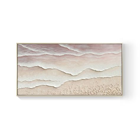 Landscape Wall Painting, Living Room Gold, Wall Painting For Living Room, Diy Beach, Painting 3d, Painting For Living Room, Value In Art, Beach Wave, Textured Canvas Art