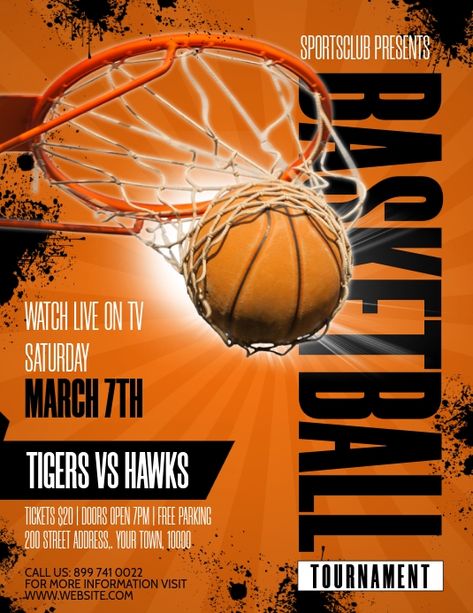 Basketball Design Graphics, Basketball Tournament Poster, Basketball Layout, Basketball Template, Basketball Event, Basketball Flyer, Graphic Design Posters Layout, Tournament Games, Sports Templates