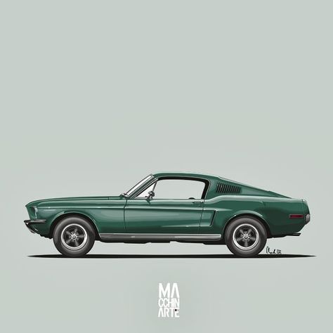 Industrial Drawings, Mustang Tattoo, Mustang Drawing, Bullitt Mustang, Ford Mustang 1968, Mustang 1969, 1968 Ford Mustang Fastback, Ford Mustang 1969, Mustang 1967