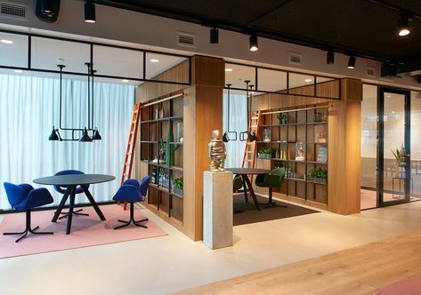 ING Office on Behance Coworking Space Design, Commercial Office Design, Open Space Office, Office Design Inspiration, Modern Office Interiors, Cool Office Space, Corporate Office Design, Office Space Design, Modern Office Design