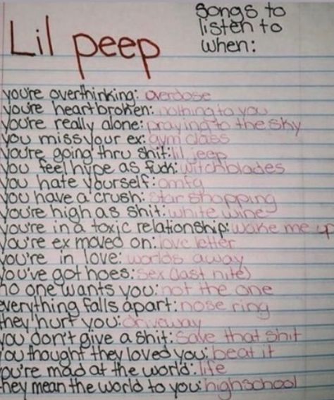 Lil Peep Lyrics, Star Shopping, Throwback Songs, Feeling Song, Song Suggestions, Tapeta Galaxie, Lionel Richie, Atlantic Records, Song List