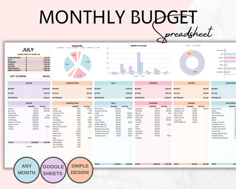Budget Planner for Google Sheets, Monthly Bud Google Doc Budget Template, Spreadsheet For Bills Budget Planner, Budgeting Finances Google Sheets, Budgeting Spreadsheet Excel Free, Google Spreadsheet Template, Budget Spreadsheet Template Free, Cute Budget Template, Couples Budget Template, Spreadsheet Aesthetic