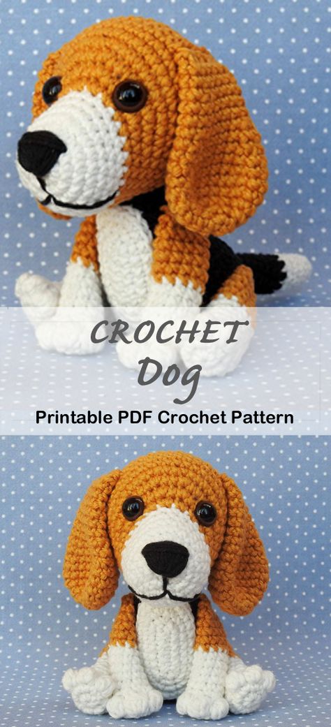 Beagle Dog Crochet Pattern Free, Amigurumi Patterns, Amigurumi Beagle Free Pattern Crochet, Crochet Dog Patterns Free Amigurumi, Free Crochet Beagle Pattern, Crochet Hound Dog Free Pattern, Basset Hound Crochet Pattern Free, Beagle Crochet Dog Free Patterns, Amigurumi Free Dog Pattern