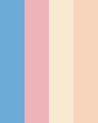 Free of Pain Colour Pallets Inspiration, Pink Blue Color Palette, Blue And Pink Painting, Pink Color Pallet, Pink And Blue Color Palette, 3 Color Palette, Bright Color Pallets, Peach Color Palette, Color Scheme Blue