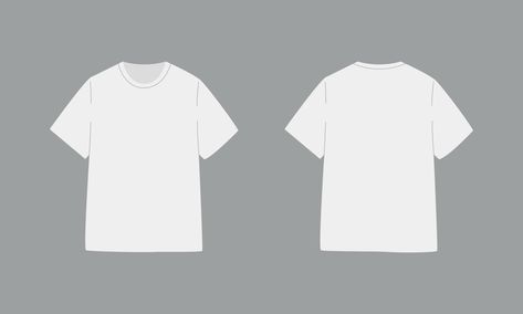 Front And Back T Shirt Mockup, Manche, T Shirt Design Front And Back, White Tshirt Front And Back Template, Mock Up White Tshirt, Basic Shirt Design, Plain Tshirt Front And Back, White Tshirt Mockup Front And Back, White Tshirt Front And Back