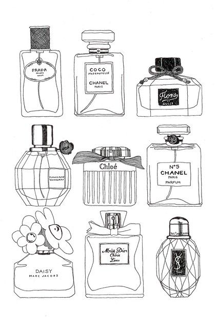 perfume | till anna | Frida Stenmark | Flickr Chic Perfume, Chanel Perfume Bottle, Homemade Tattoos, Patchouli Perfume, Couture Perfume, Perfume Chanel, ポップアート ポスター, Perfume Art, Bottle Drawing