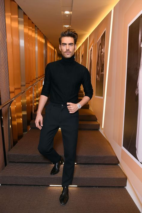 BASEL, SWITZERLAND - MARCH 21:  Jon Kortajarena attends Bvlgari Cocktail Party At Baselworld 2018 on March 21, 2018 in Basel, Switzerland.  (Photo by Venturelli/Getty Images for Bvlgari) Men’s Holiday Party Outfit, Holiday Party Outfit Men, Casino Outfit Men, Mens Cocktail Attire Parties, Mens Cocktail Outfit, Artsy Outfit Men, Party Outfit Male, Cocktail Party Outfit Men, Black Cocktail Outfit