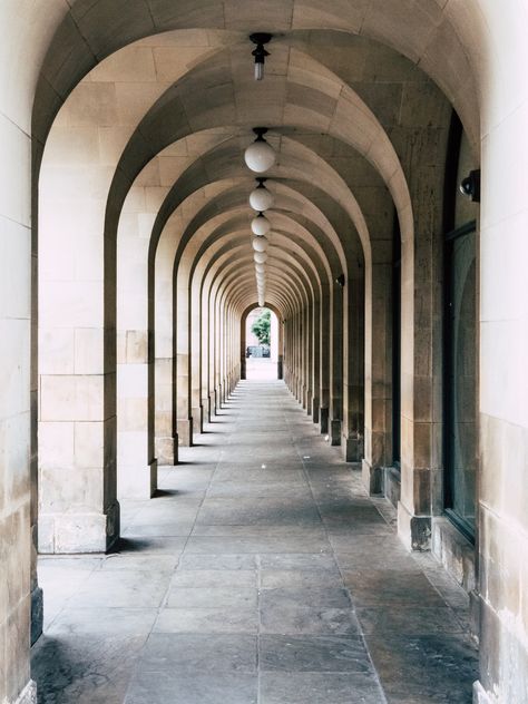 A tunnelled walkway in St Peter's Square, Manchester City Centre. Lines In Photography, Converging Lines, Manchester Central, Portland Street, Leading Lines, Saint Peter Square, Line Photography, Manchester City Centre, Old Street