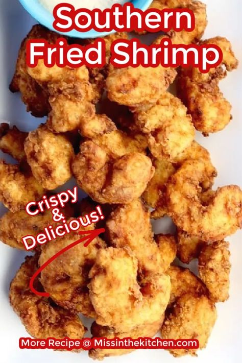 Essen, Battered Shrimp Recipes, Southern Fried Shrimp, Fried Shrimp Batter, Fried Shrimp Recipes Easy, Best Fried Shrimp, Shrimp Batter, Fried Shrimp Recipe, Deep Fried Shrimp