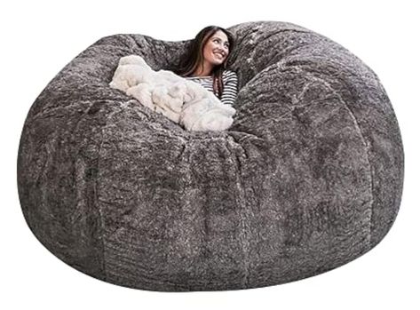 PRICES MAY VARY. These convenient foam cushions are the perfect addition for teen bedrooms and student dorm rooms. Easily accessible and lighter than most home recliners, families too can move them with ease, making them ideal for movie night, game night, and reading Size: approx. 5ft=130*60CM/6ft=150*70cm/7ft=180*90cm(Measurements are taken from an unfilled bean bag.)(Only Cover, No Filler ) The Sofa Sack is built to last from a furniture grade memory foam blend that lasts longer and delivers m Bean Bag Chair Bed, Bean Bag Storage, Giant Bean Bag Chair, Faux Fur Bean Bag, Fur Bean Bag, Giant Bean Bags, Large Bean Bags, Adult Bean Bag Chair, Bean Bag Chair Covers