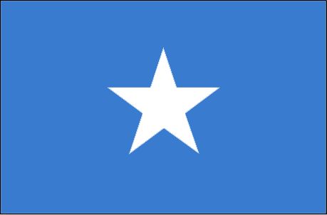 The flag of Somalia was officially adopted on October 12, 1954. The blue field is the same shade used by the United Nations.           The five-pointed white "Star of Unity" is symbolic of the Somali race found in Djibouti, Ethiopia, Kenya and the former associated British and Italian colonies. Culture Day, Ramadan Lantern Design, Somali Flag, Somalia Flag, Airplane Window View, Messi Photos, Ramadan Lantern, Horn Of Africa, Airplane Window