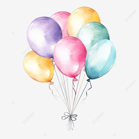 vibrant pastel balloons bouquet with strings watercolor balloons vibrant colorful png Pastel, Watercolor Balloons, Balloons Bouquet, Logo Cloud, Painting Birthday, Pastel Balloons, Psd Background, Black And White Tree, Business Card Branding