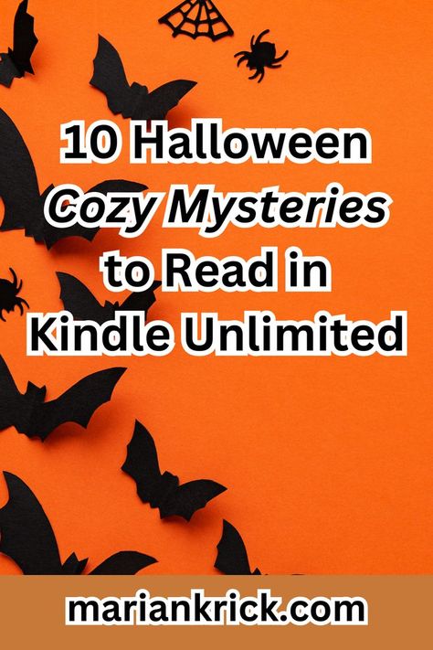 Are you a kindle unlimited member? Here are 10 different cozy mystery novels that you can read for free with your Kindle Unlimited Membership. I'm all about seasonal reading and can't wait to dive into these Halloween books this fall. #books #reading #halloween #cozy #cozymystery #cozymysteries #amreading #halloweenbooks Cozy Mysteries, Halloween Cozy, Fall Books, Read For Free, Cozy Mystery, Fallen Book, Halloween Books, Mystery Novels, Books Reading