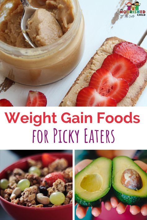 How to Help Picky Eaters Gain Weight #pickyeaters #healthyeating #childnutrition #nourishedchild Jillian Michaels, Picky Eater Food, Weight Gain For Kids, Healthy Weight Gain Foods, Weight Gain Diet, Weight Gain Meals, Picky Eating, Healthy Weight Gain, High Calorie Meals