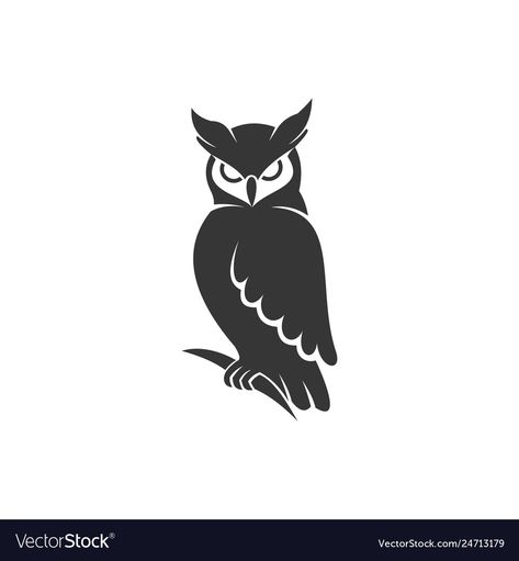 Owl Stencil, Logo Reference, Funny Cartoon Images, Crazy Tattoos, Lotus Logo, Animal Tattoo Ideas, Owl Vector, Floral Logo Design, Owl Logo