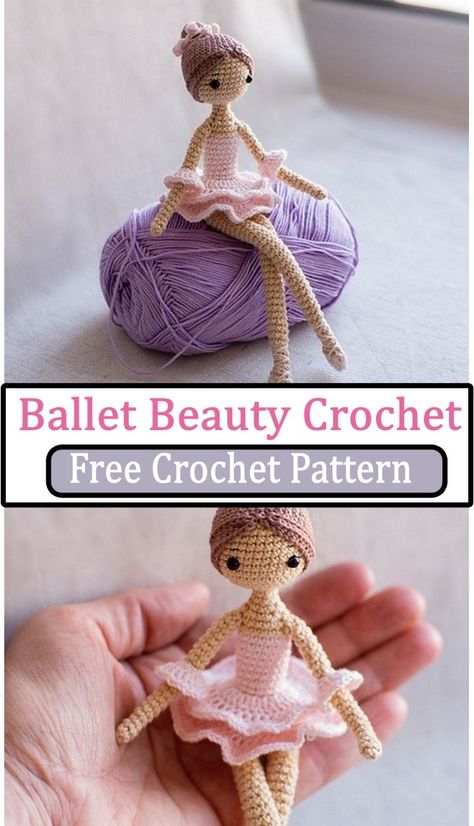 Crochet Ballerina Doll Amigurumi Patterns, Crochet Dancer Doll Amigurumi, Ballerina Crochet Doll Free Pattern, Crochet Ballerina Doll Free Pattern, Ballet Crochet, Crochet Ballerina Doll, Dance Crochet, Crochet Ballerina, Baby Cocoon Pattern