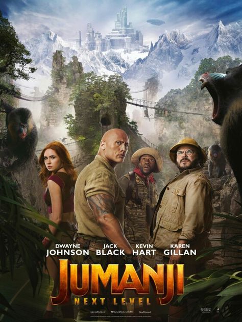 New official poster for JUMANJI: THE NEXT LEVEL. #jumanjithenextlevel #movieposter #jumanji #jumanji2 #adventure #comedy #funny #remake #dwaynejohnson #jackblack #karengillan #kevinhart #pop #popculture #geek #nerd #movies #filmes #films #cine #cinema #cult #culture #art #Entertainment #OsFilmesdoKacic Karen Gillan, Jumanji 2, Jumanji The Next Level, Tam Film, Free Movie Websites, Tv Program, Danny Devito, Kissing Booth, Kevin Hart