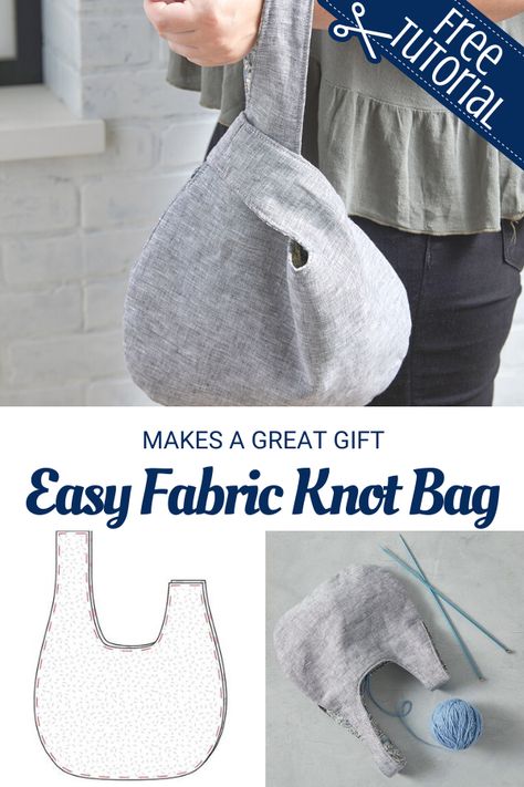 Easy Fabric Knot Bag Couture, Fleece Bags Diy, Homeless Packs, Knot Bag Pattern, Sewing With Scraps, Japanese Knot, Knot Bag, Japanese Knot Bag, Sewing To Sell