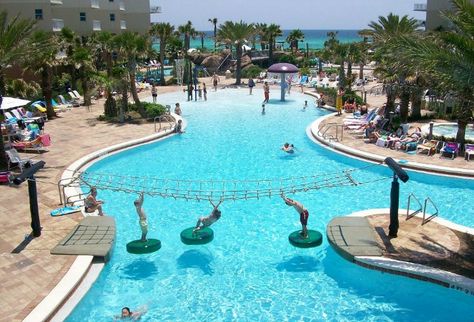 The 5 Best Resort Pools in Destin, Florida - The Good Life Destin Okaloosa Island Florida, Florida Beach Resorts, Resorts For Kids, Destin Florida Vacation, Best Family Resorts, Destin Resorts, Vacation Florida, Okaloosa Island, Destin Hotels