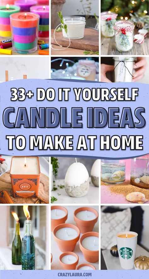 Creative Candle Jars, Rainbow Candles Diy, How To Make Scented Candles At Home Diy, Fun Candle Making Ideas, Fancy Candle Making Ideas, Selling Candles Ideas, How To Make My Own Candles, Diy Candle Design Ideas, Diy Candle Making Party