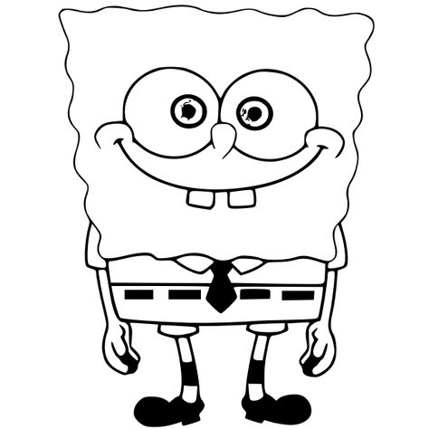 Spongebob Squarepants Coloring Pages, Spongebob Black And White, Animated Design, Edit Ideas, Sponge Bob, White Images, Cool Coloring Pages, Black N White Images, Animation Design