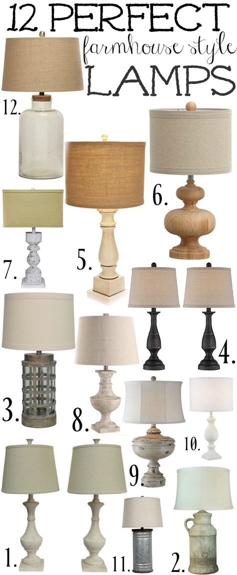 12 Perfect Farmhouse Style Lamps | Farmhouse Style Lamps, Farmhouse Lamps, Farmhouse Remodel, Decoracion Living, Lounge Design, Trendy Living Rooms, Room Lamp, Farmhouse Lighting, Farmhouse Furniture