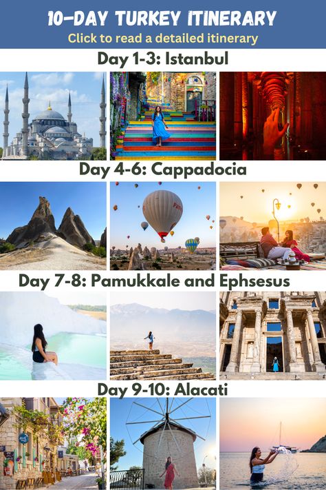 Turkey Travel Tips, 1 Week Turkey Itinerary, Things To Do In Cappadocia Turkey, Things To Do In Turkey Istanbul, Turkey Itenary, Turkey And Greece Itinerary, Turkey Itinerary 7 Days, Traveling To Turkey, Turkey Places To Visit