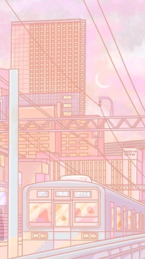 Kawaii, Anime Iphone Wallpaper Kawaii, Iphone Wallpaper Kawaii Pastel, Anime Iphone Wallpaper, Pastel Pink Wallpaper, Ghost City, Pink Wallpaper Anime, Iphone Wallpaper Kawaii, Wallpaper Anime
