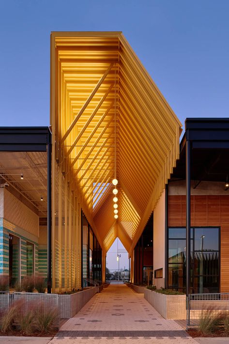 M-K-T – Michael Hsu Office of Architecture Austin Architecture, Michael Hsu, Houston Design, Retail Architecture, Canopy Architecture, Timber Architecture, Hotel Entrance, Park Landscape, Vernacular Architecture