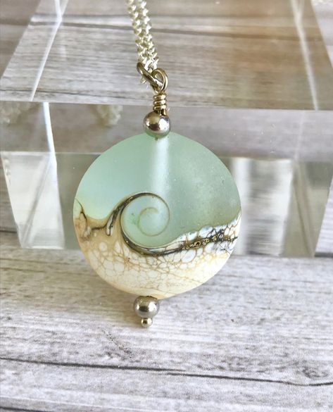 Beach Wedding Jewelry, Lampwork Necklace, Ocean Necklace, Beach Necklace, Wave Necklace, Lampwork Earring, Beach Necklaces, Jewelry Beach, Jewelry Christmas