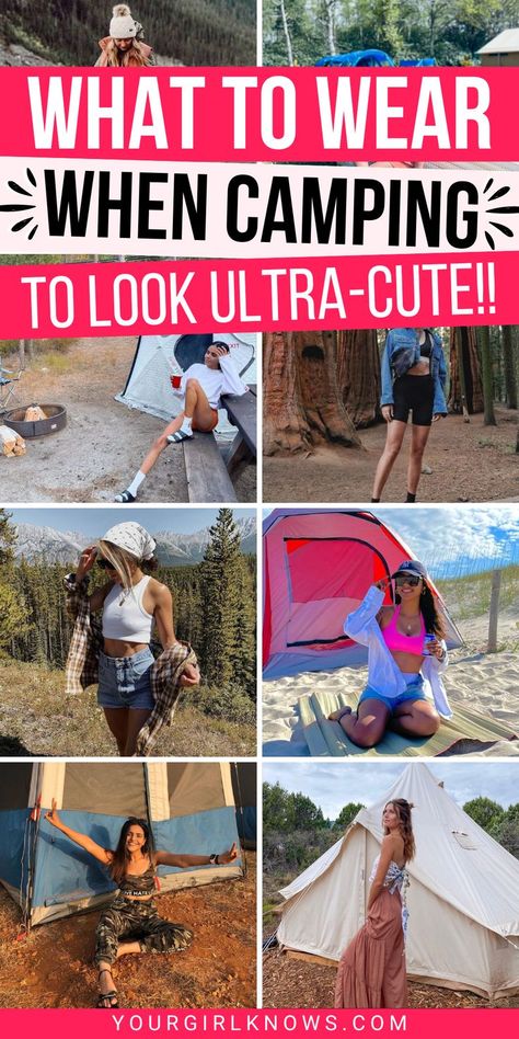 Camping is a great way to get outside and enjoy the fresh air. But what should you wear? Check out this guide for everything from clothes to accessories, plus tips on how to stay comfortable while camping. Clothes For Camping Woman, Camping Attire For Women, Camping Summer Outfits, Camping Outfit Summer, Camping Outfits For Women Spring, Camping Outfits Aesthetic, Cute Camping Outfits Summer, Camping Outfits Fall, Clothes For Camping