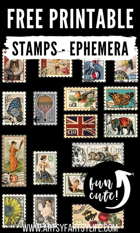 Vintage Stamps Postage Free Printable, Printable Stamps Vintage, Vintage Postage Stamps Printable, Free Vintage Photo Printables, Free Printables For Junk Journals, Vintage Stamps Printable, Junk Journal Ideas Free Printable, Free Vintage Printables Ephemera, Free Junk Journal Vintage Printables