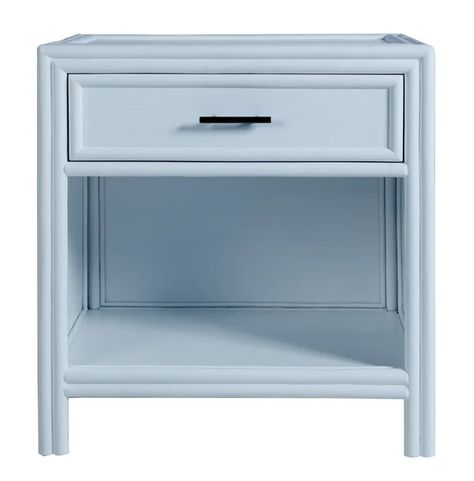 Clara Collection Manufactured Wood Nightstand David Francis Furniture, Costal Bedroom Nightstand, Blue Bed Side Table, Baby Blue Nightstand, Light Blue Side Table, Light Blue Furniture Bedroom, Light Blue Bedroom Furniture, Light Blue Nightstand, Light Blue Bed Frame