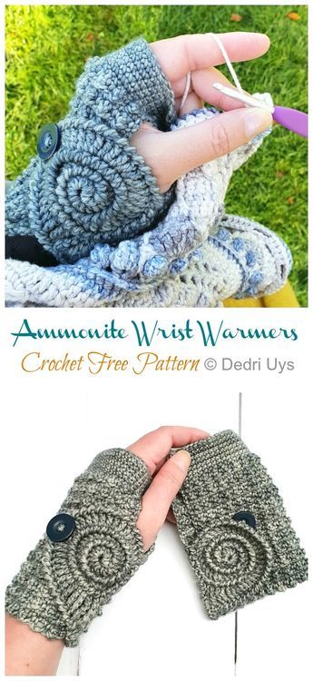 Crochet Yolk Pattern Free, What To Crochet With Wool Yarn, Ammonite Crochet Pattern Free, Crochet Handwarmers Pattern, Crochet Handwarmer Free Pattern, Crocheted Hand Warmers, Fingerless Gloves Crochet Pattern Free, Wiccan Crochet Patterns Free, Crochet Cute Free Pattern